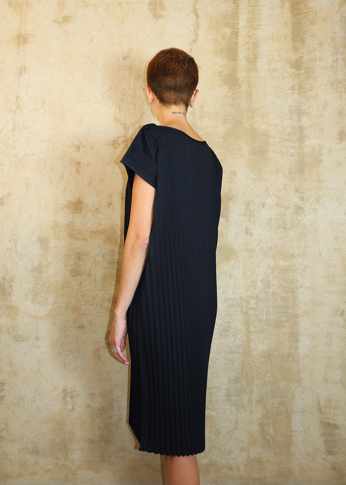 Mott Dress - Black Pleats